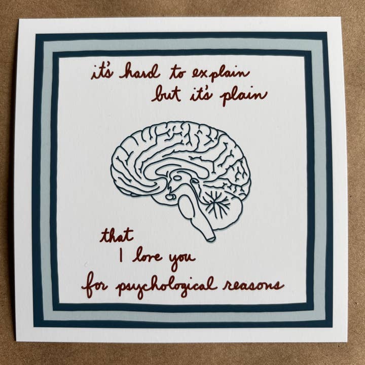 Kunstdruck "Ich liebe dich aus psychologischen Gründen" für den Großhandel von AnneArchy