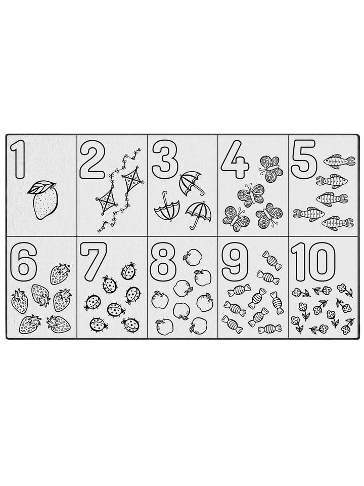 Apprenez et coloriez les chiffres pour la vente par Coloring Rugs