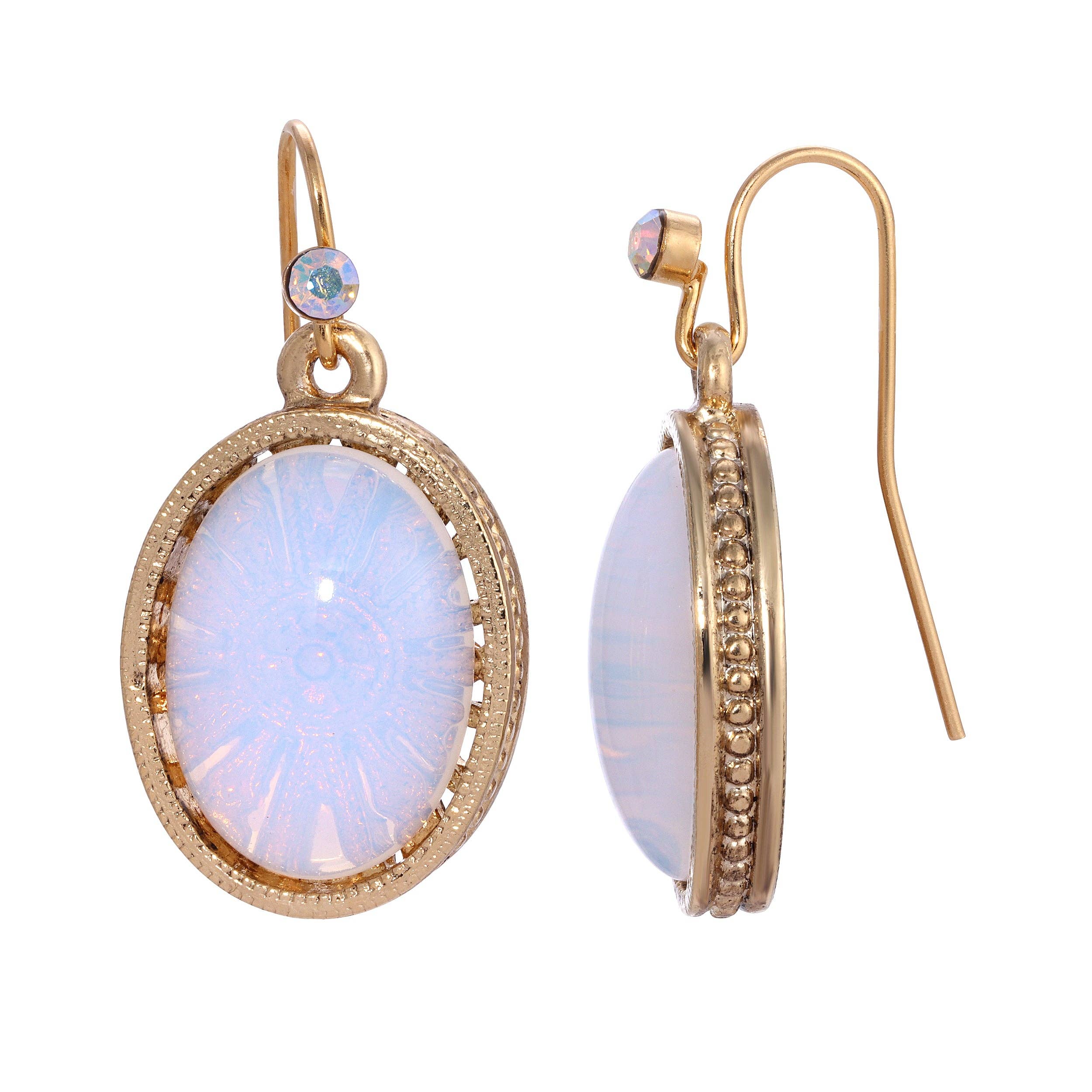 1928 Jewelry - Wholesale Dangle Earrings - 1928 Jewelry Flower Burst German Glass Drop Earrings0