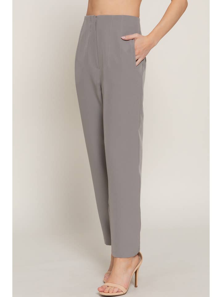 Active Basic | Active USA - Wholesale Pants - Women's - High Waist Pintuck Detail Long Pants7