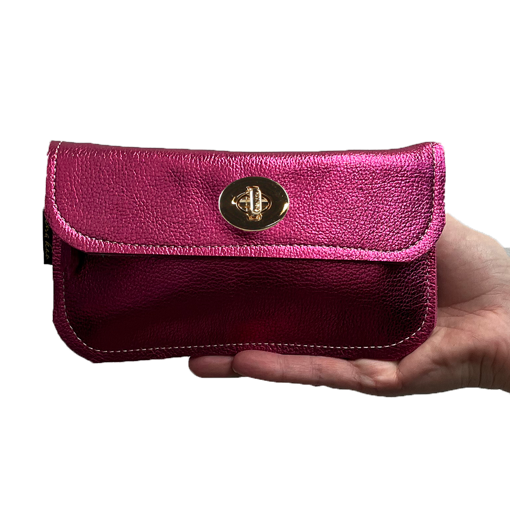 Zina Kao Exclusives - Wholesale Wallet - Women's - The Turnlock Metallic Leather Wallets: 3 sizes!22