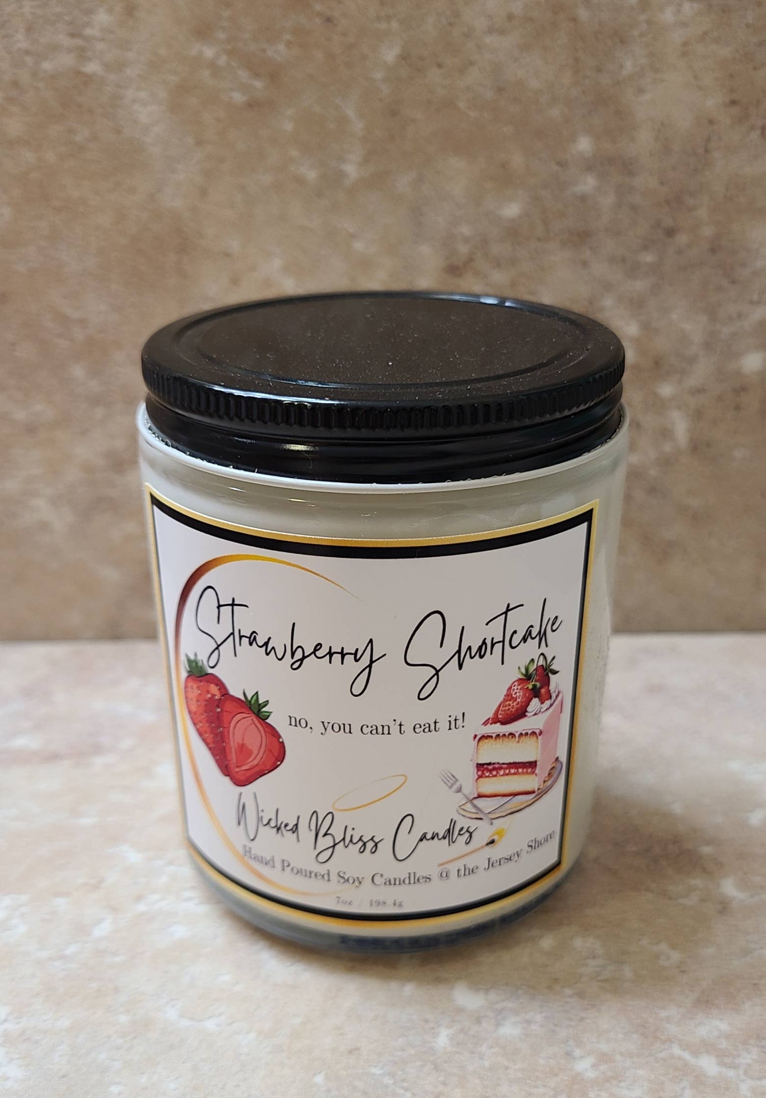 WBC Shops - Wholesale Jar/Filled Candle - Strawberry Shortcake Scented Soy Candle0