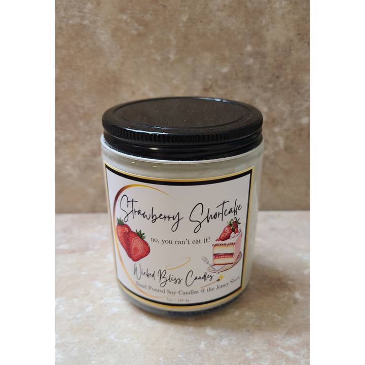 WBC Shops - Wholesale Jar/Filled Candle - Strawberry Shortcake Scented Soy Candle