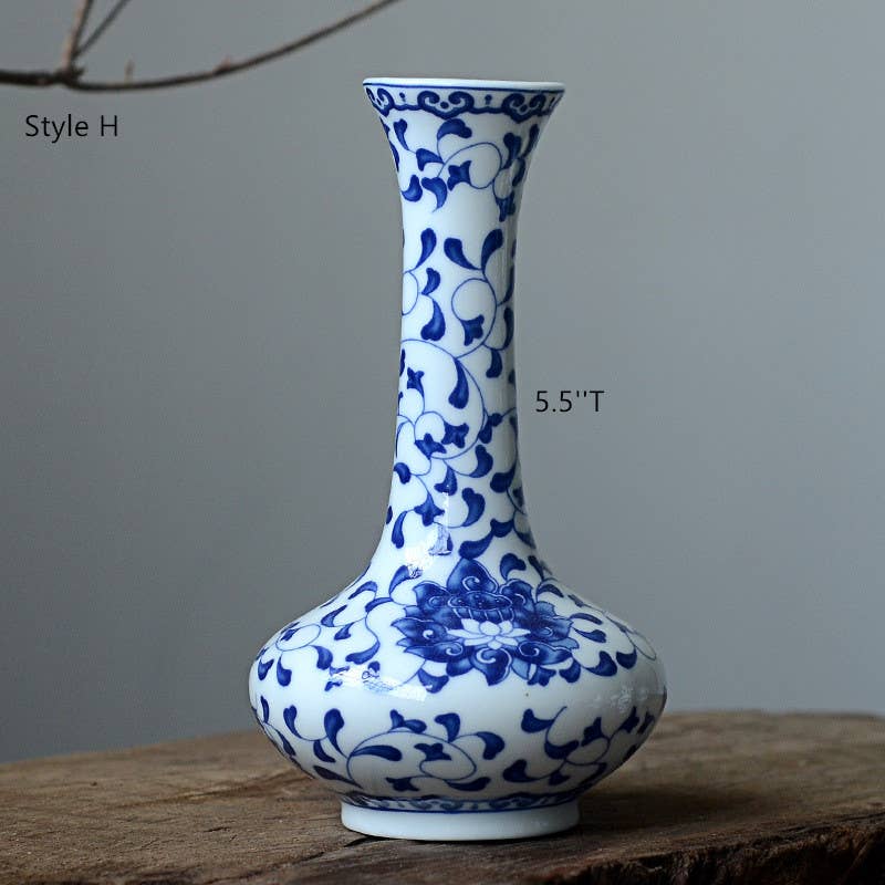 Sweet Home Deco - Wholesale Vase - Chinoiserie Bud Vase, Porcelain Vases,  Blue and White Vases7