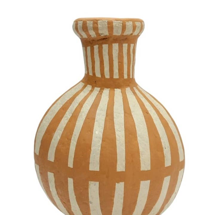 Status Collections - Wholesale Vase - Ochre Paper Mache Vase28x14cm0