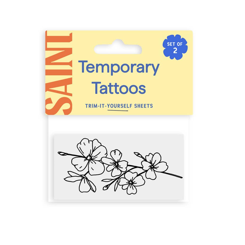 Saint Tattoos – Engroshandel Midlertidig tatovering – Marts Fødsel Blomst - Cherry Blossom Midlertidige Tatoveringer0