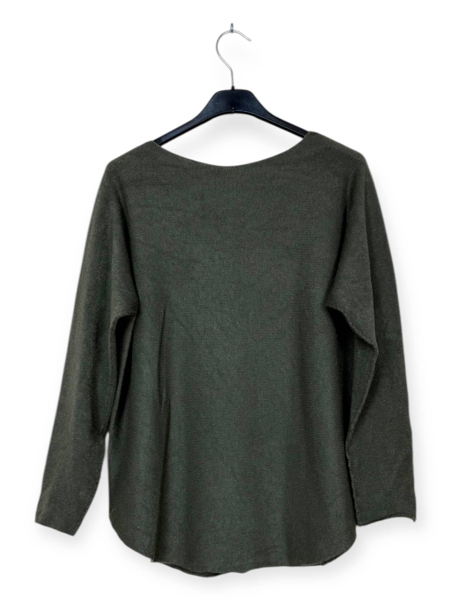 Lucky Nana - Wholesale Knit Sweater - Women's - AH 3167 - V-Neck Sweater with Bichette Flocking1