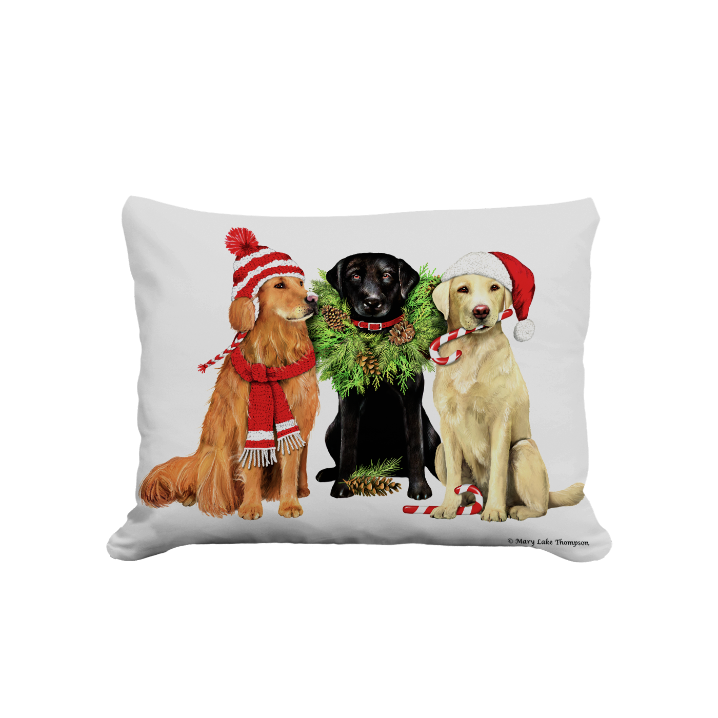 Magnolia Casual - Wholesale Throw/Decorative Pillow - Pillow - Christmas Dog Trio - indoor / outdoor cushion0