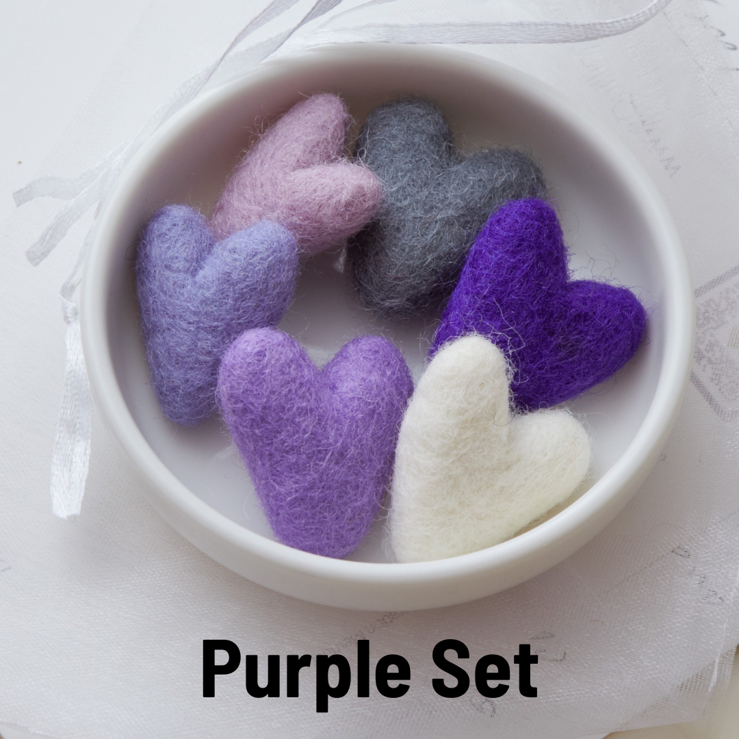 Your Heart's Content - Wholesale Decorative Tabletop Object - Wool Heart Sets, Valentines Day, Bowl Filler, Gifts for Her5