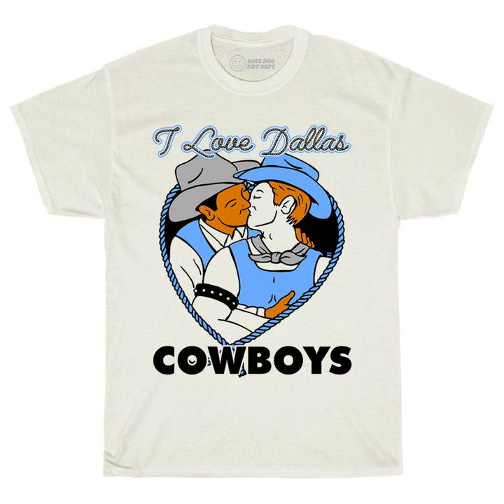 Camiseta Marfim Amante de Cowboy por atacado de Boss Dog