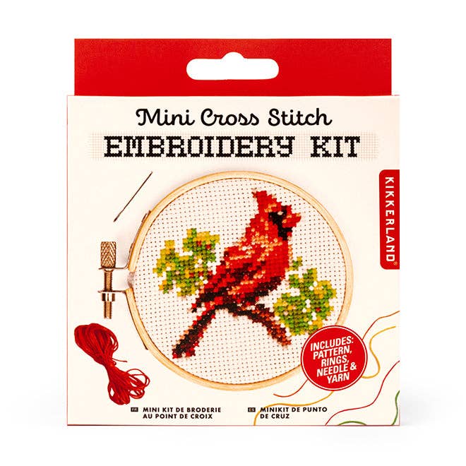 Cardinal MiniCross StitchEmbroidery for wholesale by Kikkerland Design Inc