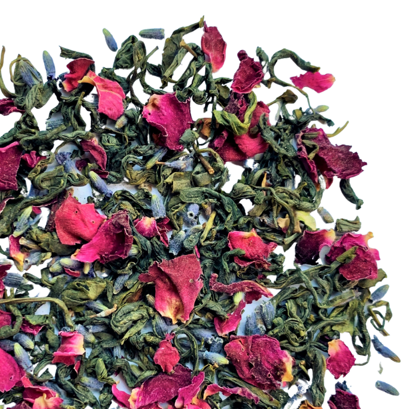Suttle Tea – Engroshandel Løs te – Summer Rose - Grøn (bulk taske)1
