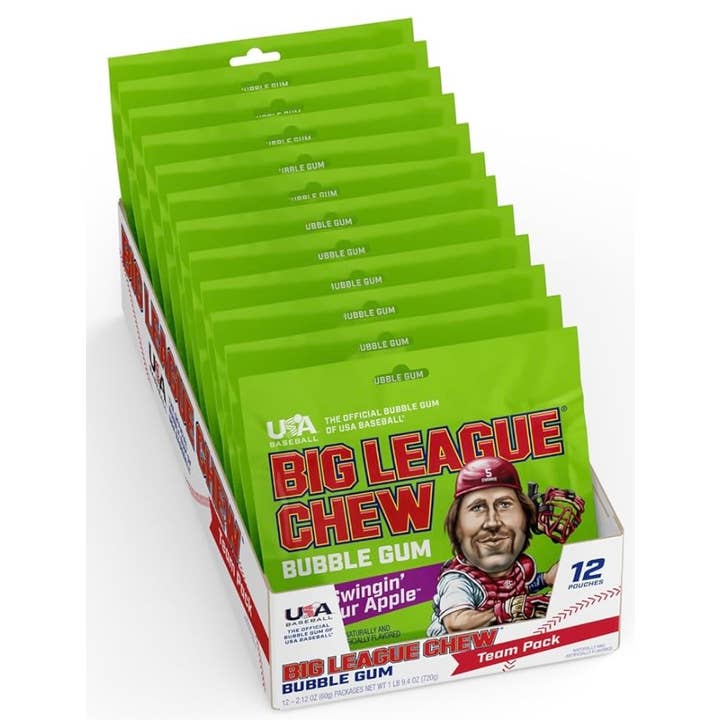 O'Shea's Candies Sweet Shop - Wholesale Chewing Gum - Nostalgic “Swinging Sour Apple 🍏 ” Big League Chew Est.1980