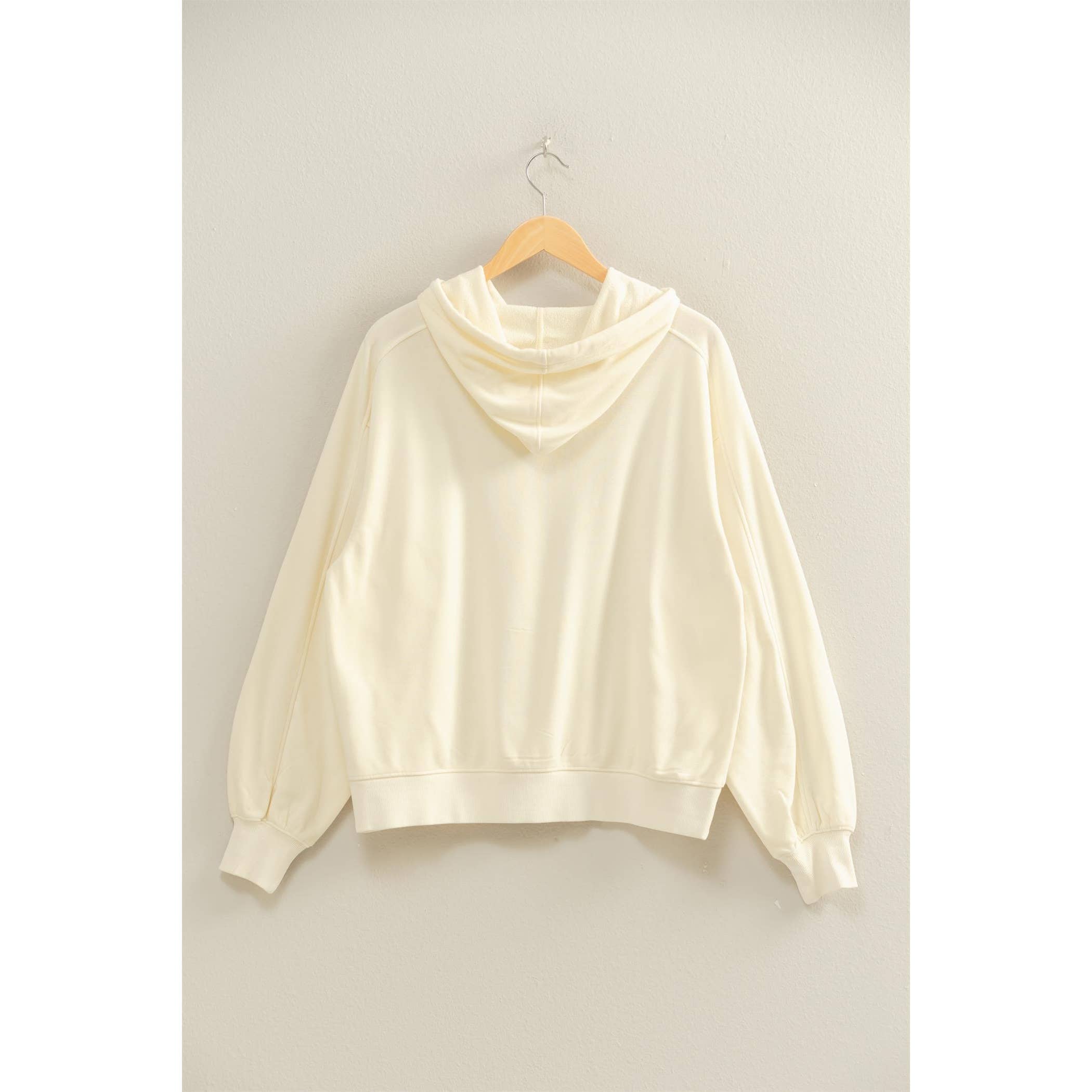 Double Zero - Wholesale Hoodie - Women's - Mineral Washed Seam Detail Hoodie15