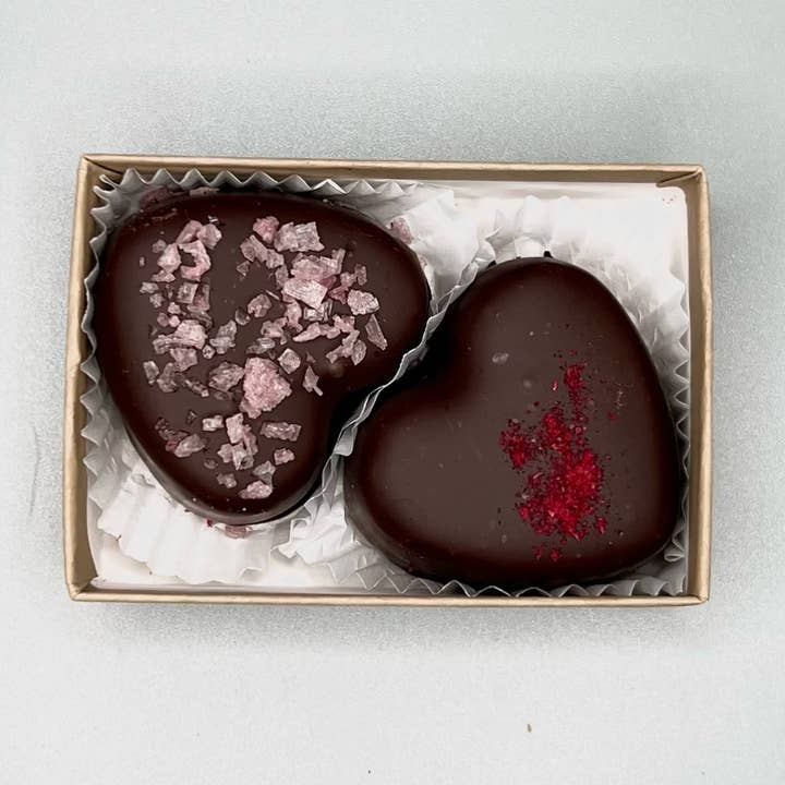 2 pc Heart Truffle Box for wholesale by Missionary Chocolates