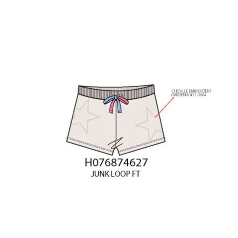 Paper Flower - Wholesale Shorts - Kids - Star chenille embroidery shorts - TWEEN GIRLS2
