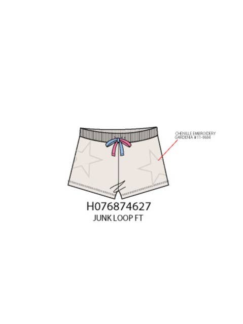 Paper Flower - Wholesale Shorts - Kids - Star chenille embroidery shorts - TWEEN GIRLS2