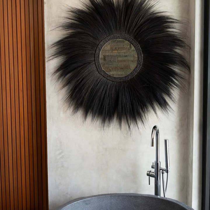 Bazar Bizar Living - Wholesale Wall Mirror - The Simba Mirror - Black - L3