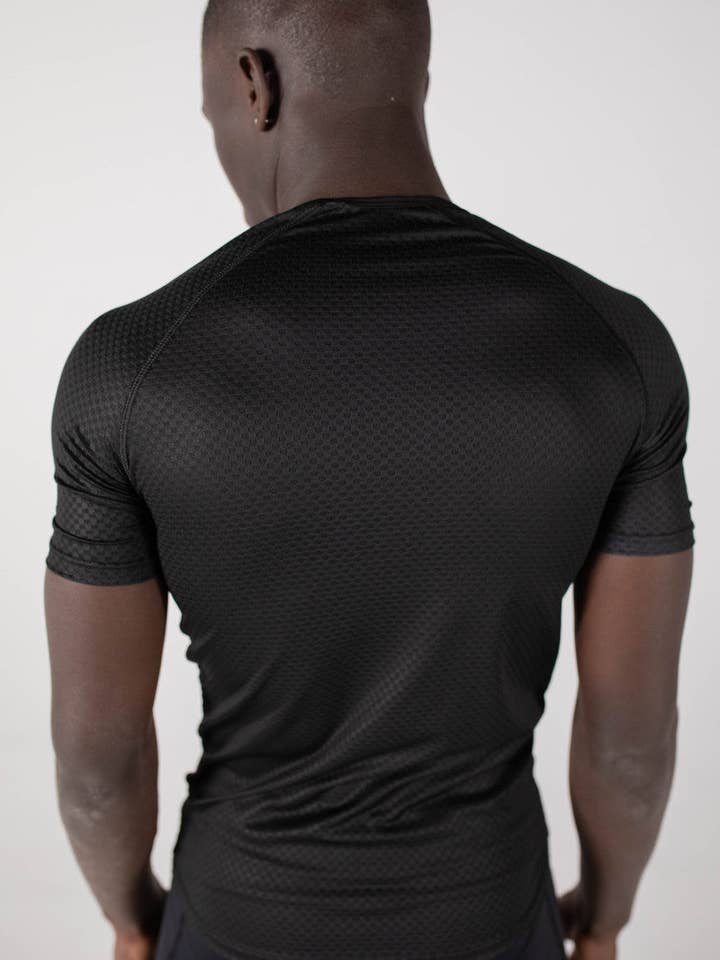 SHORT SLEEVE UNDERSHIRT DRAINER BLACK LINE for wholesale by BRK23