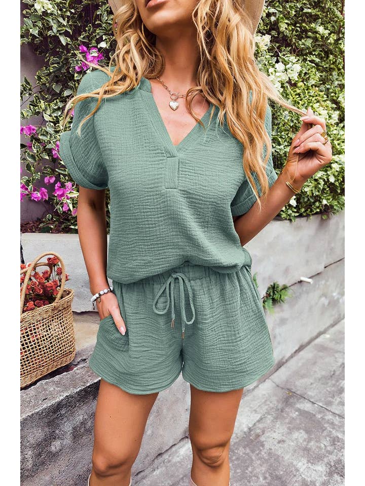 Miss Sparkling - Wholesale Lounge Set - Women's - Top and Shorts Set3