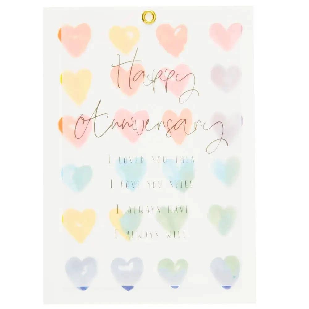 NIQUEA.D - Venta al por mayor Tarjetas de aniversario - Tarjeta de aniversario de vitela y corazones1