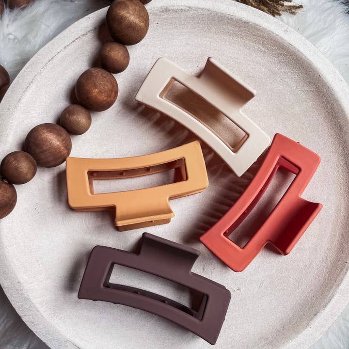 Pumpkin Spice Hair Claw Set for wholesale by Golden Rae Wholesale