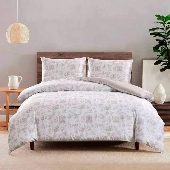 Petite Belle Toile Safra Duvet Set- Taupe for wholesale by Petite Belle Bebe