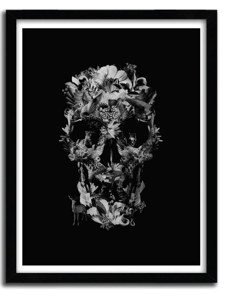 Jungle skull 2 poster by ALI GULEC for wholesale by K.Olin Tribu