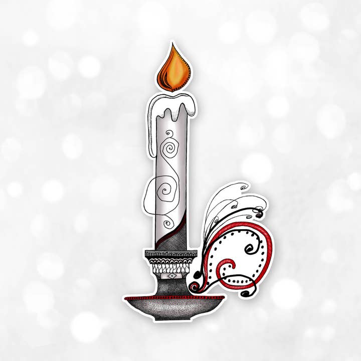 Autocollant de bougie de Noël, décoration de Noël et cadeaux pour la vente par Katekreates
