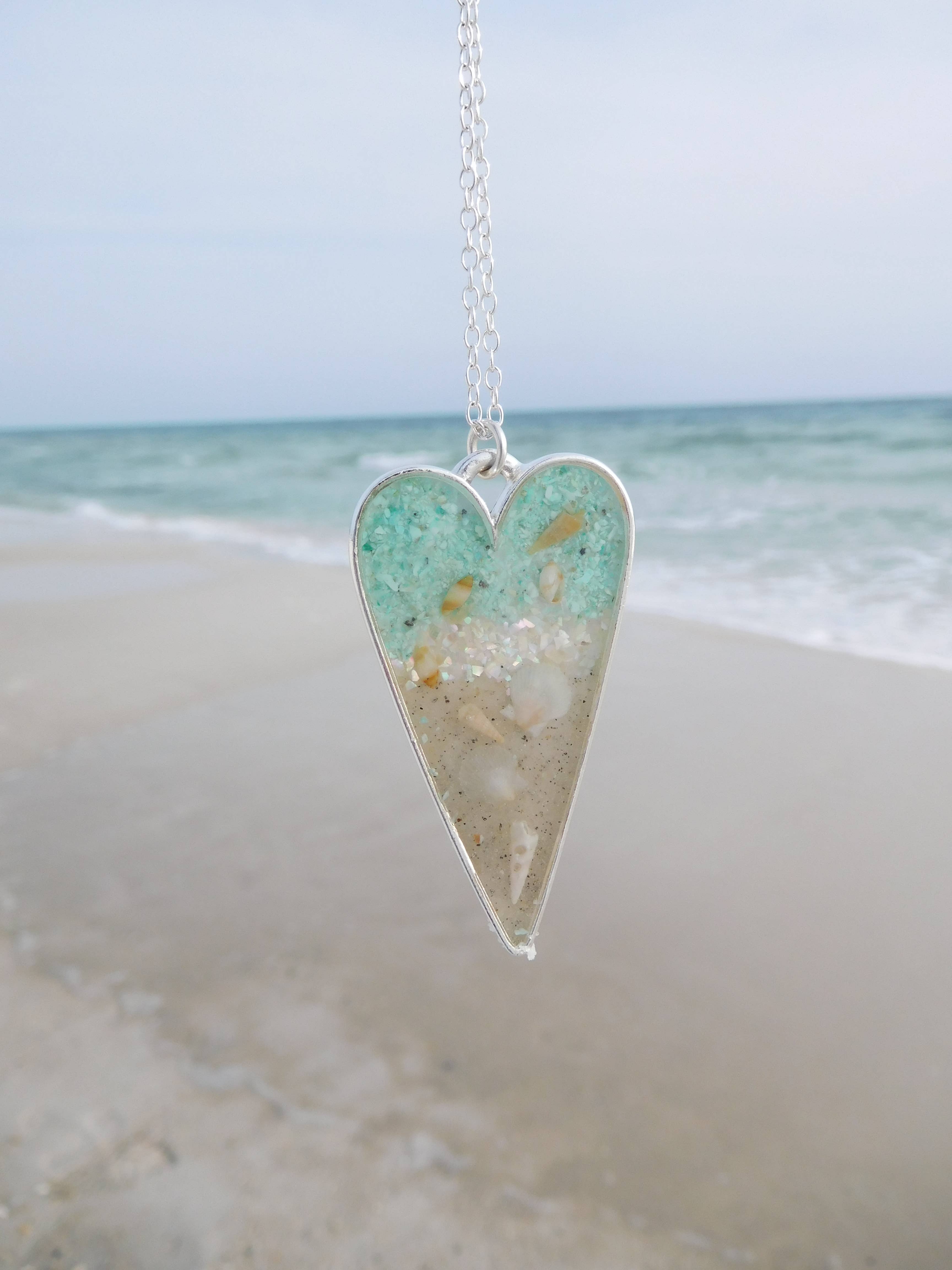 Art & Soul 30a - Wholesale Pendant/Charm Necklace - Heart Necklace Beach Charm1