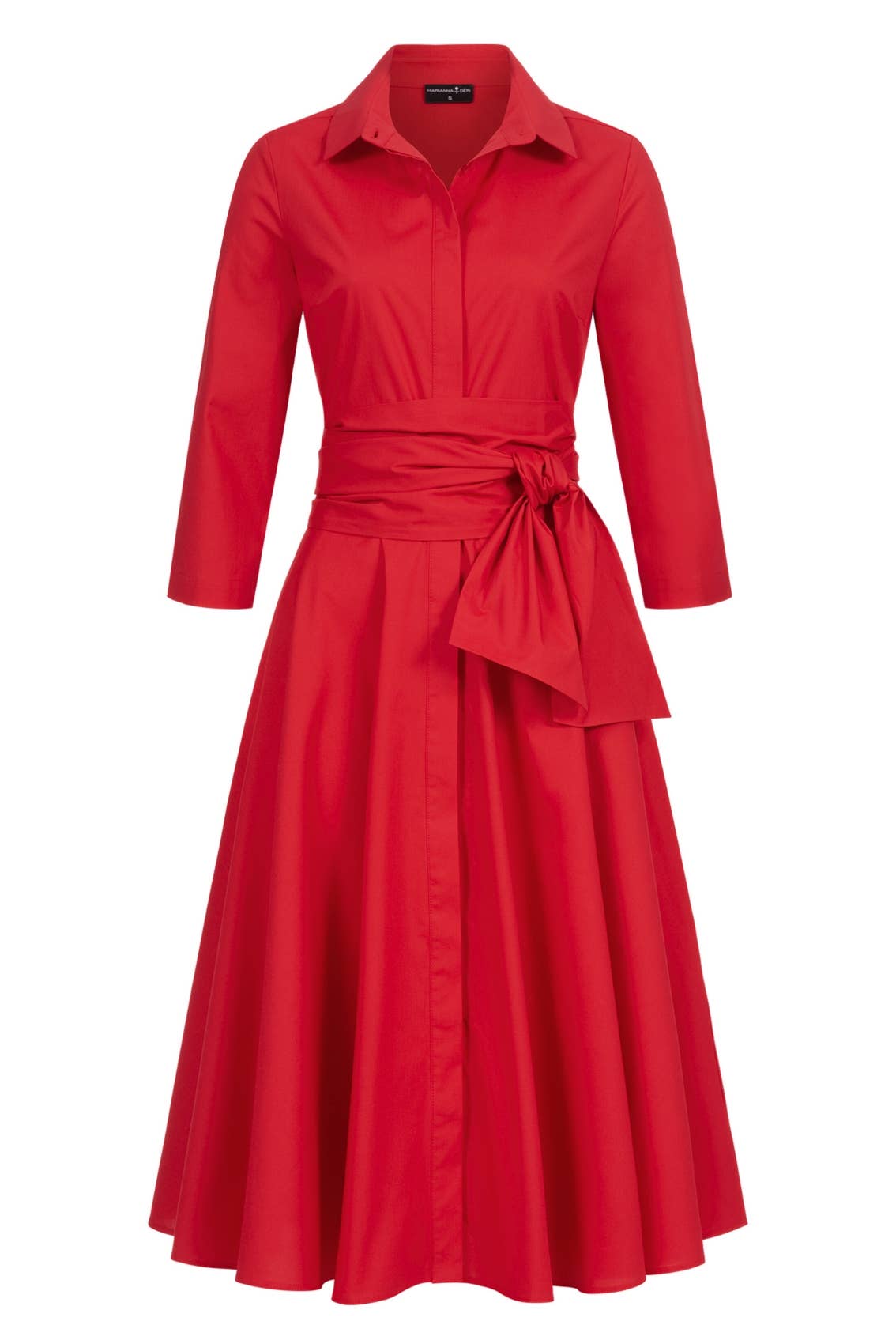 Marianna Déri GmbH - Wholesale Dress - Women's - Red belted blouse dress1