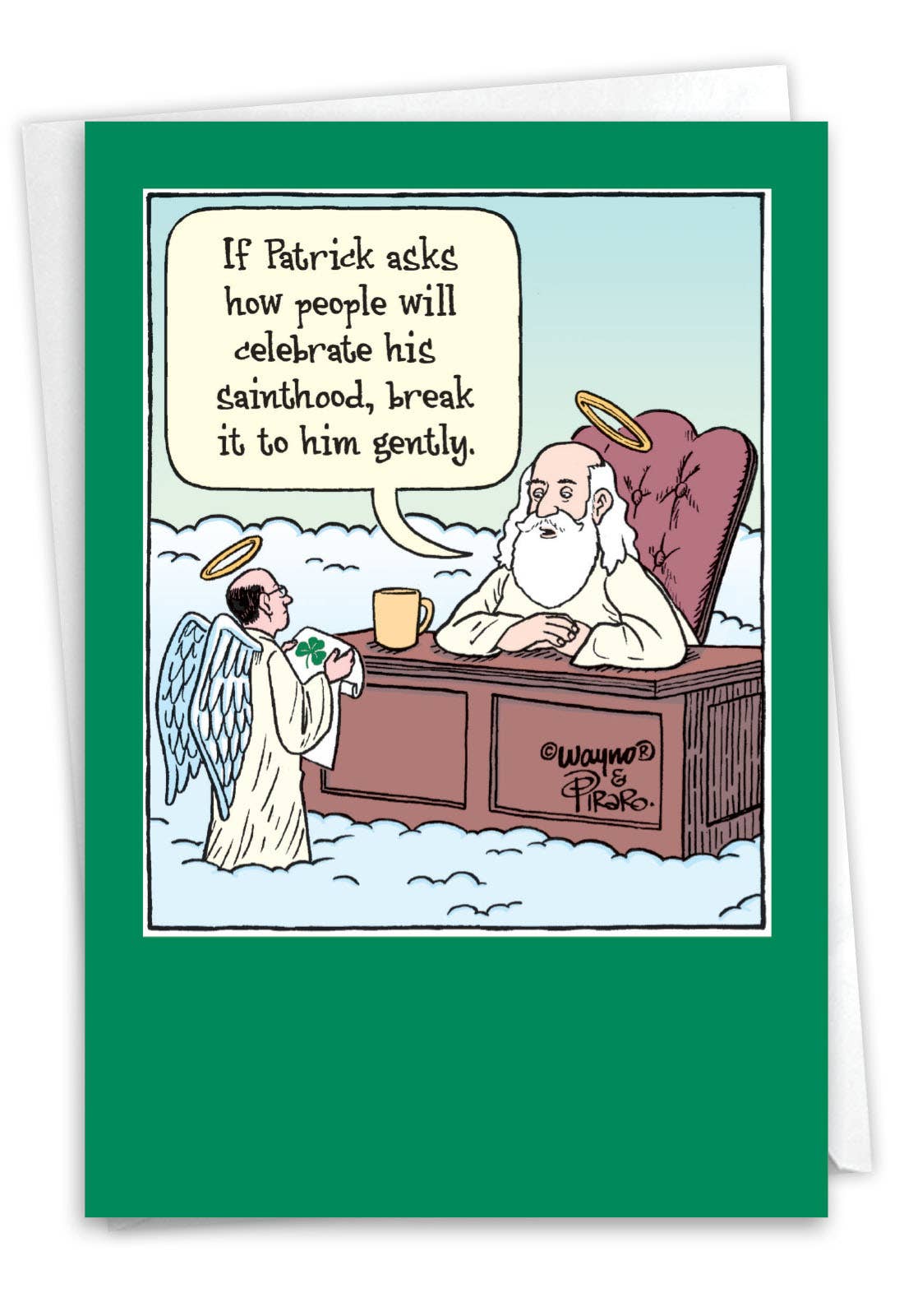 NobleWorks - Wholesale St. Patrick's Day Card - 1 Funny St. Patrick's Day Card - Saint Patrick - NobleWorks0