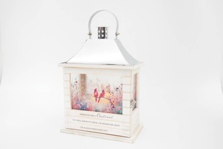 Gift & Garden by Carson - Wholesale Lantern - Cardinal Wooden Slat Lantern