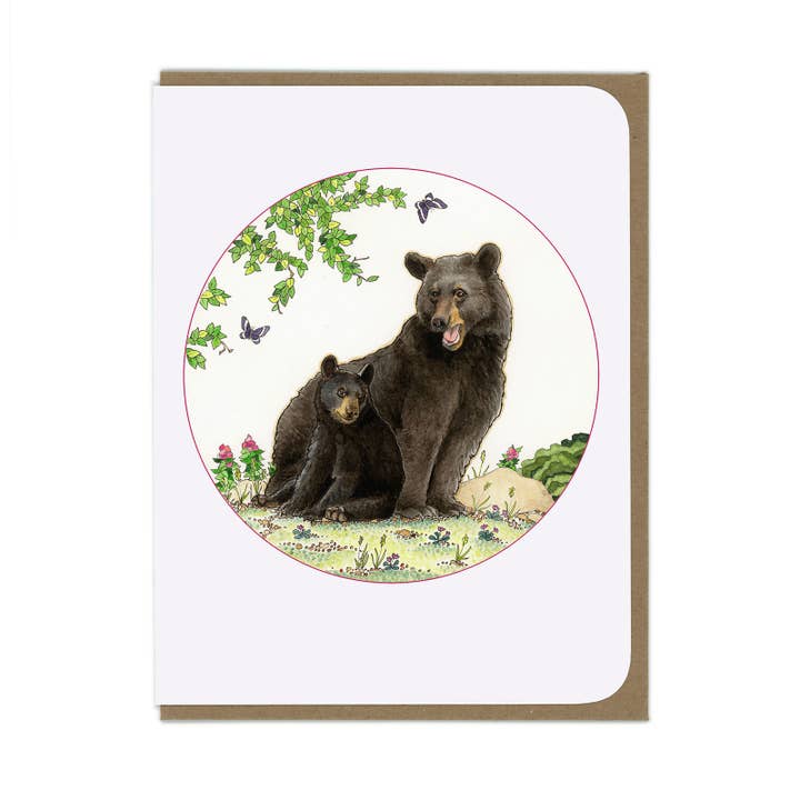 Mama Bear and Cub - Blank Card for wholesale by Amy Rose Moore Illustration