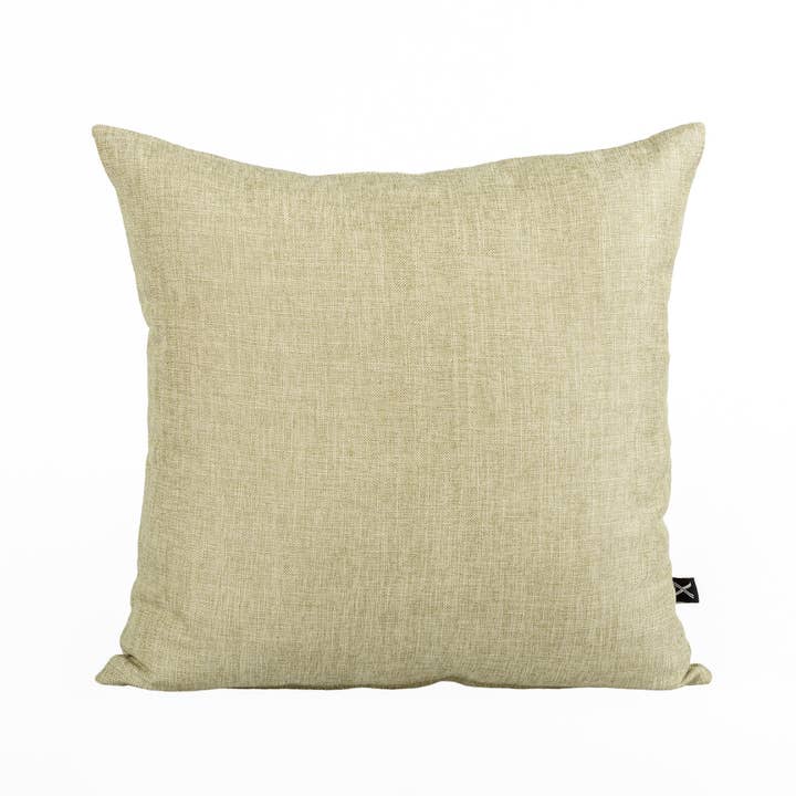 Coussin DINJA 45x45 Type lin vert moutarde pour la vente par KUXIN // Home Fashion