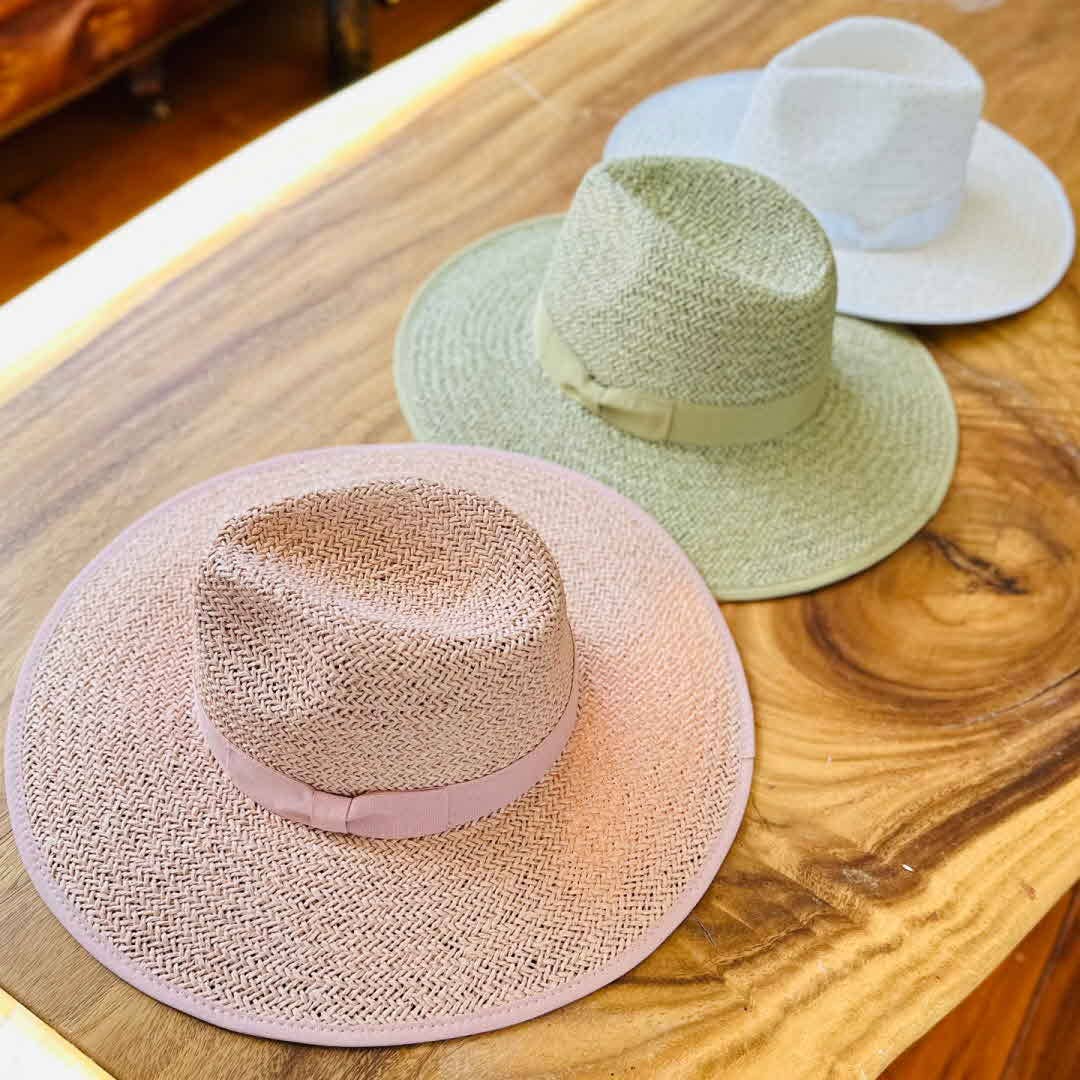 Bella Betty - Wholesale Straw Hat - Women's - Handwoven toyo straw panama hat with matching grosgrain bow 2