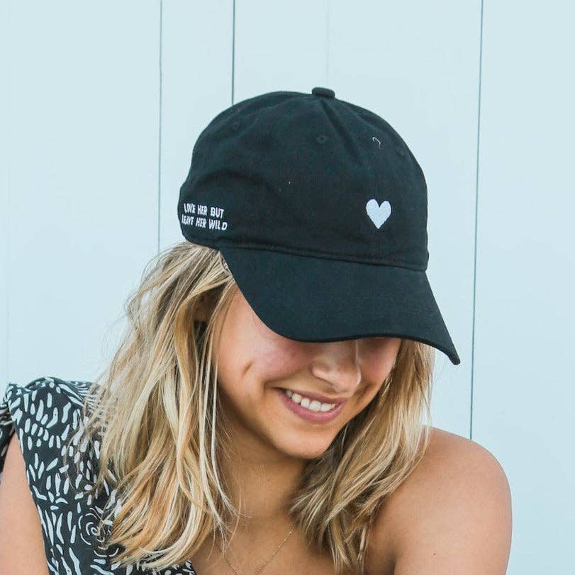 Atticus Poetry - Wholesale Baseball Cap - Unisex - Black Cotton Dad Hat –  Embroidered Heart Cap3