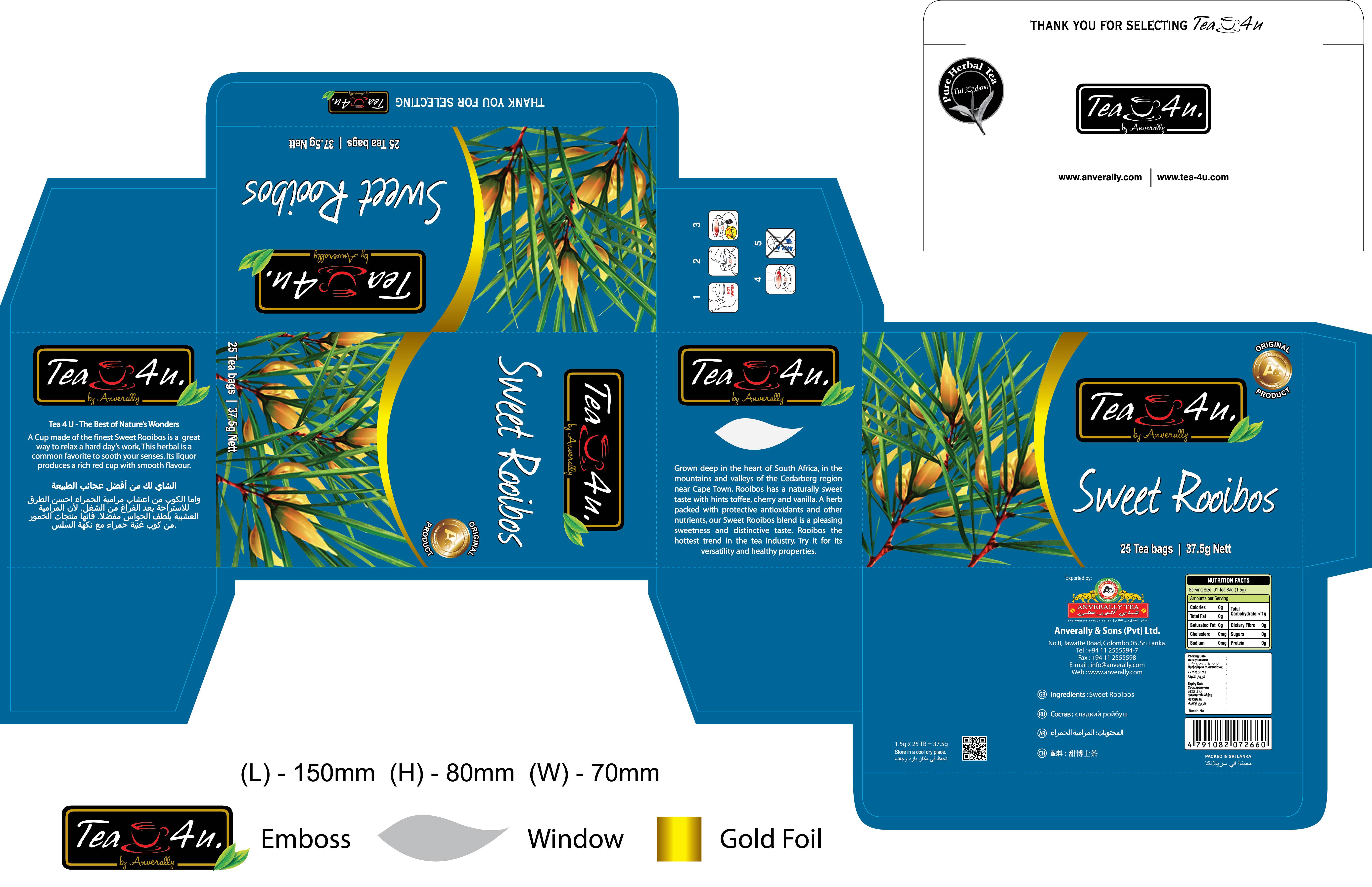 Tea4u - Wholesale Tea Bags - Sweet Rooibos Herbal4