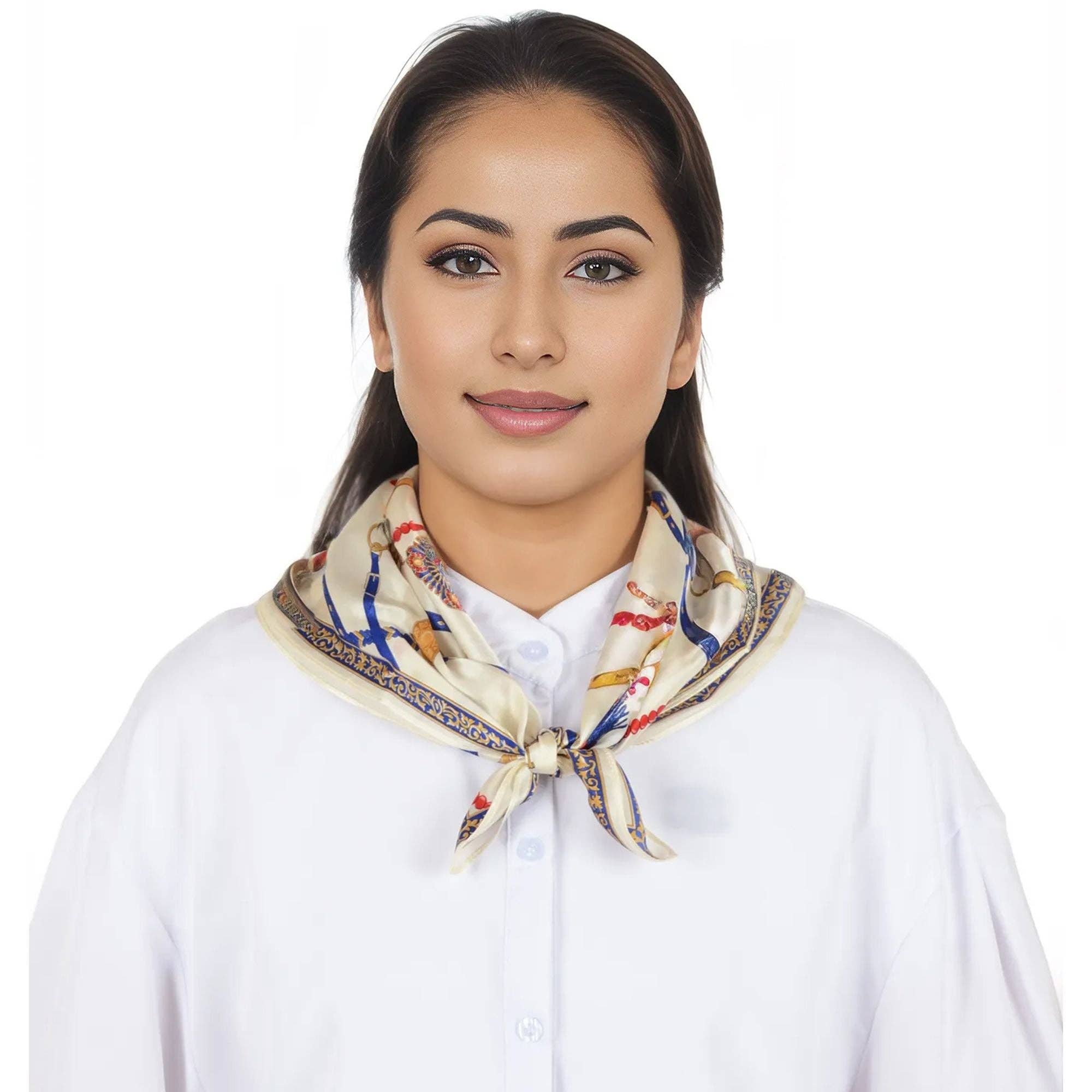AK Brand - Wholesale Scarf - Women's - Mulberry Silk Small Square Scarf Lightweight Head Scarf10