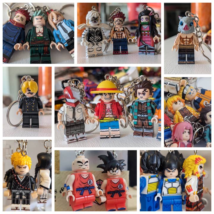 Con-Quest Crafts - Wholesale Keychain - Unisex - Anime and Manga Inspired Minifigure Keychains