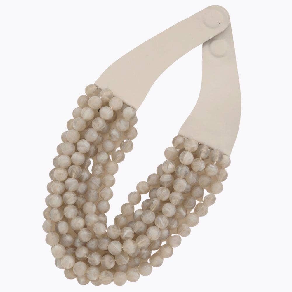 anbfashion - Vente Collier de perles - * COLLIER SUPERPOSÉ À PERLES ÉPAISSES. Col en similicuir aimanté39