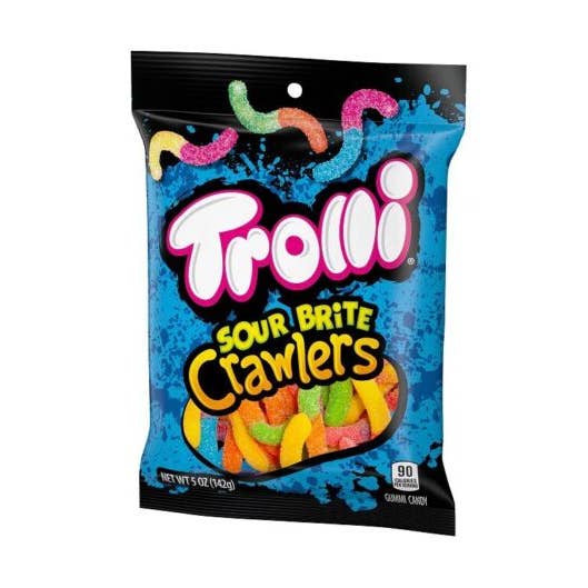 Sac à pinces Trolli Gummy Sour Brite Crawler 5 oz - 12 carats pour la vente par I Got Your Candy