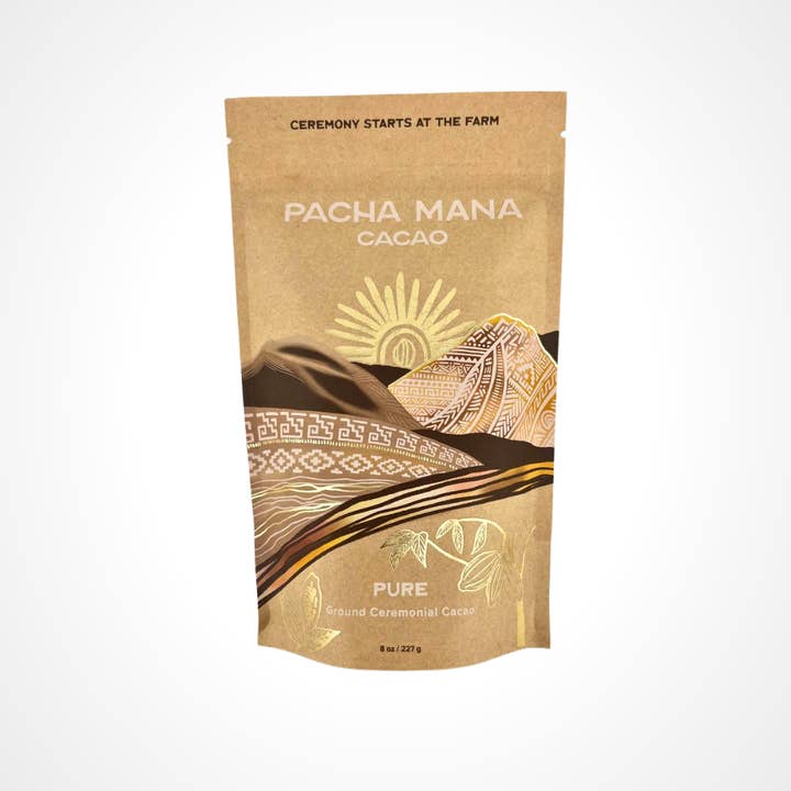 Pacha Mana Cacao - Vendita all'ingrosso Mix per cioccolata calda - Borsa di Cacao Puro (Macinato) 8 oz (1/2 lb) e 16 oz (1 lb)1