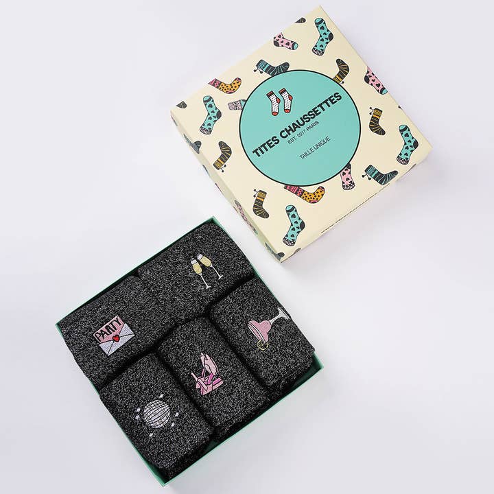 Tites Chaussettes - Wholesale Socks - Women's - High Glitter Party Socks for Women I 35-416