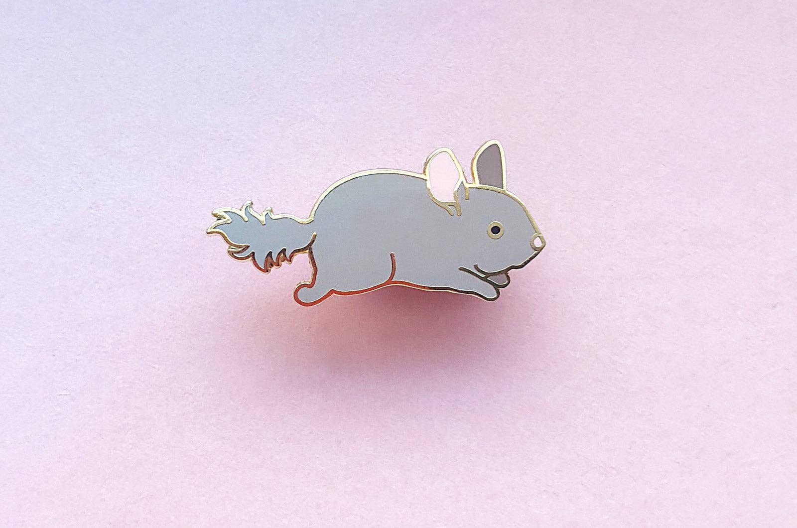 Alum and Ink - Wholesale Lapel Pin/Button - Chibi Chinchilla Enamel Pin2