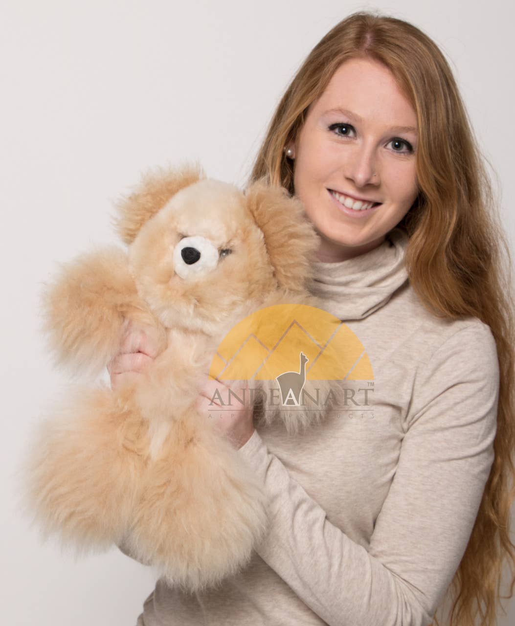 AndeanArt - Wholesale Stuffed/Plush Toy - Kids & Baby - Medium 15"(fur to fur) - 12"(hide to hide) Alpaca Teddy Bear1