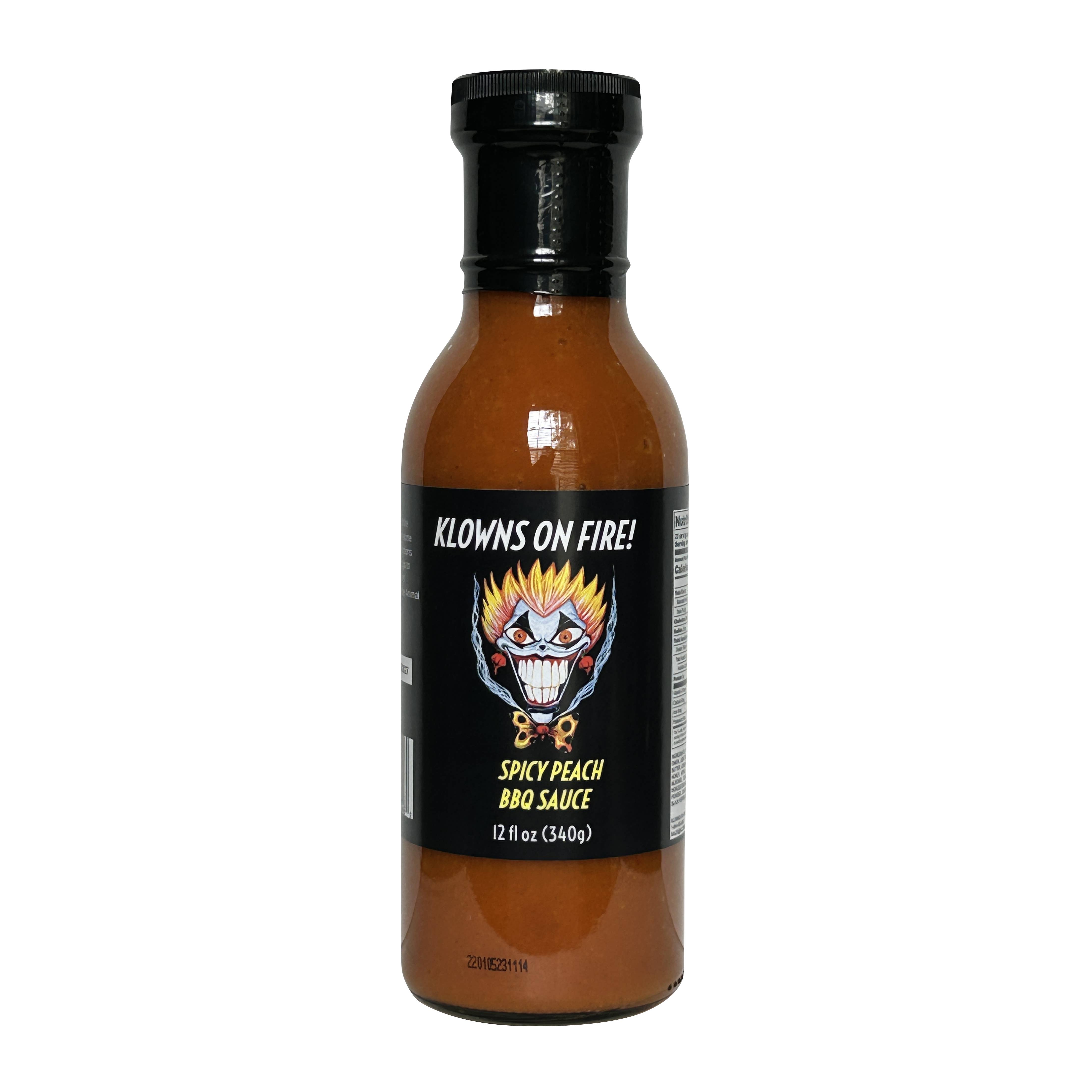 Klowns On Fire Gourmet Sauces – Großhandel Grillsoße – Würzige Pfirsich-BBQ-/Flügelsauce