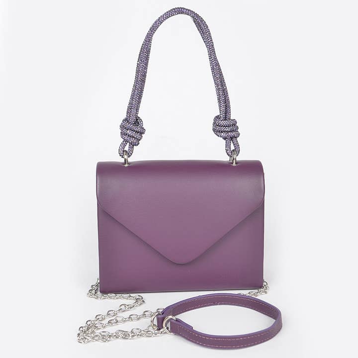 3AM BY H&D ACCESSORIES - Wholesale Crossbody Bag - Women's - Vegan Flap Bag W/Rhinestone Handle HPC5882