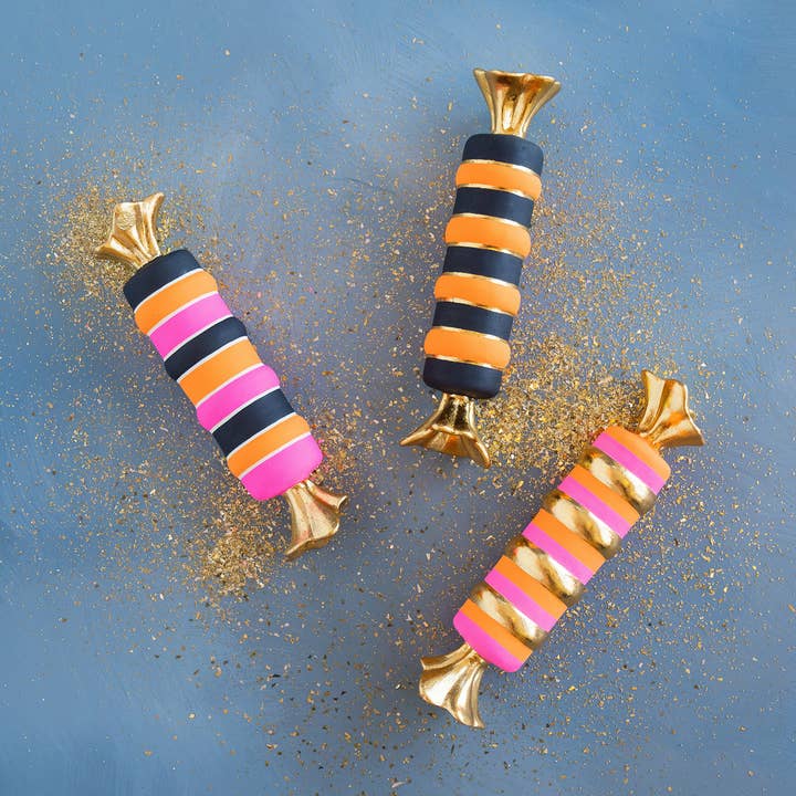 Glitterville Sm Halloween Taffy Display, 3 Asst, 15" for wholesale by Glitterville