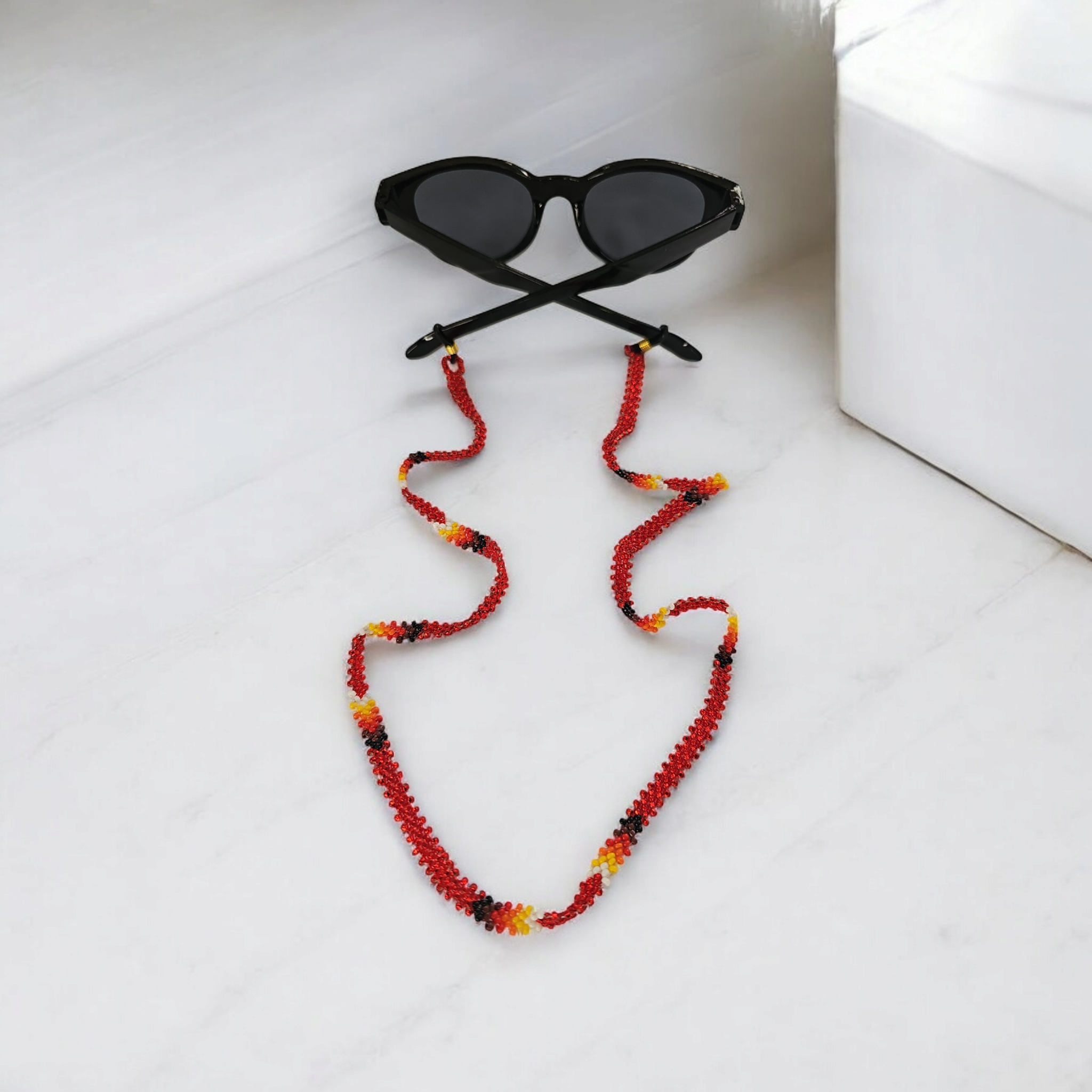 OldTribes - Wholesale Sunglasses/Eyeglasses Strap - Women's - Handmade glasses  chain ( red 2)1